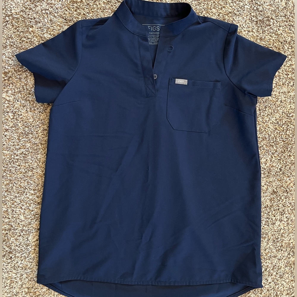 Figs Navy Maternity Scrub Top Technically Collection xs